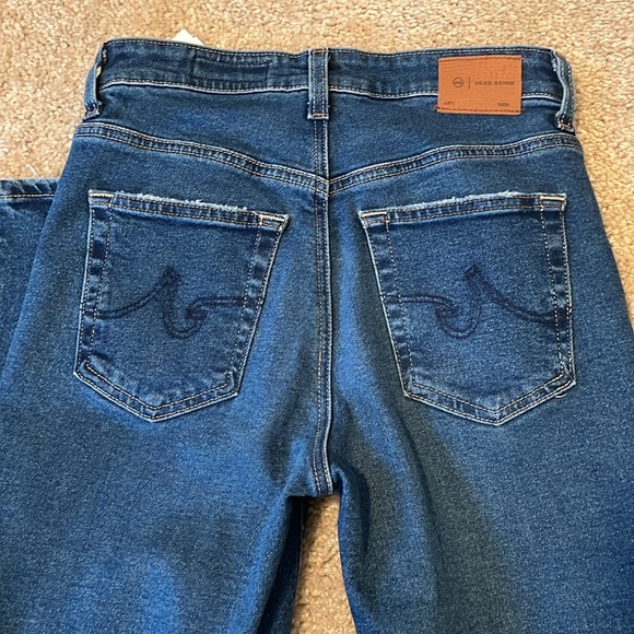 AG Adriano Goldschmied Saige high rise straight denim jean size 25 blue pants - Picture 6 of 6